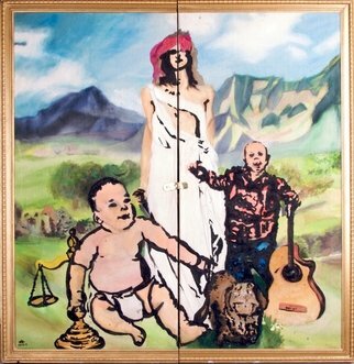 Chad A. Carino; The Gods That Haunt Me Closed, 2009, Original Watercolor, 48 x 40 inches. 