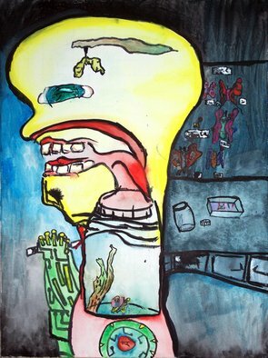 Chad A. Carino; The Harvest, 2007, Original Painting Other, 18 x 24 inches. Artwork description: 241  An ode to cough syrup:The rattling, the cackling lung,Dissociation calms and explores,The taste forgotten as opiates adhereWithin brain feverish and dull. . .Oh, nectar of Hephaestus, bring forth theVoice of Diana from theAshes of illness. ...