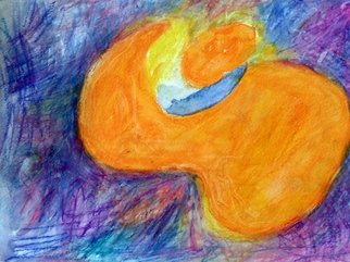 Barb Mann; Glow, 2015, Original Watercolor, 11 x 15 inches. Artwork description: 241     conceptual, looking at life on the planet, animal protection and maintaining natural places, environment, archive the planet and keep fresh in boxes.   abstract landscapes, energetic source appears, feel the vibratory rate and get energized yourself, orange and purple. ...
