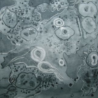 Barbara Jones; Microparticle 1, 2009, Original Printmaking Etching, 20 x 20 inches. Artwork description: 241  An original print based on an electron microscope image of 