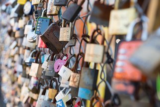 Barry Hurley; Love Locks, 2018, Original Photography Color, 24 x 16 inches. Artwork description: 241 The love locks of the East End of London. A fence full of dreams and hopes. ...