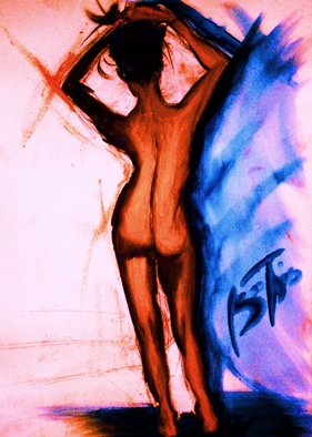 Barry Boobis; Natural Woman Painting Artwork, 2011, Original Painting Oil, 18 x 24 inches. Artwork description: 241  This NATURAL WOMAN does a little number with her hair in this sultry pose after the bath!                                               ...