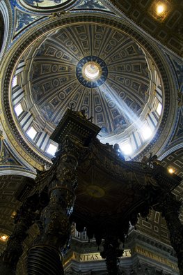 Barry Scharf; St Peters Apse Vatican, 2008, Original Digital Art, 8 x 10 inches. Artwork description: 241  The Architecture is magnificent over sized scale lifts the spirit and one feels humbled.   Scalable digital print sizes. ...