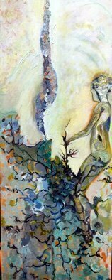 Becky Soria, 'Semina Crescente', 2019, original Painting Acrylic, 40 x 16  x 2 inches. Artwork description: 1911 Looking at the long tradition between plants, flowers and humans...