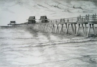 Ron Berry, 'Pier Rendering', 2010, original Drawing Pencil, 23 x 16  x 1 inches. 