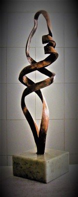 Gabor Bertalan; Girl With Curls, 2017, Original Sculpture Bronze, 10 x 40 cm. Artwork description: 241 Abstract...