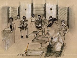 Major Cobb; Word For The Day, 2011, Original Drawing Pencil, 16 x 24 inches. Artwork description: 241   Historical Black College Mens Bible study. Grambling State University 1991  ...
