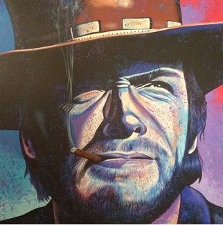 Bill Lopa, 'Clint Eastwood', 2016, original Printmaking Giclee, 30 x 40  x 1 inches. Artwork description: 2307  Clint Eastwood ...