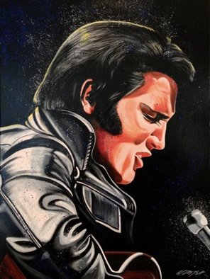 Bill Lopa, 'Elvis Presley ', 2015, original Printmaking Giclee, 30 x 40  x 1 inches. Artwork description: 2703  Elvis Presley performing...