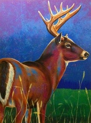 Bill Lopa, 'Lone Deer', 2017, original Printmaking Giclee, 30 x 40  x 1 inches. Artwork description: 1911 Deer ...