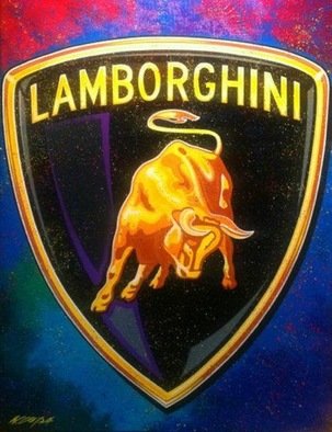 Bill Lopa, 'Lamborghini', 2017, original Printmaking Giclee, 40 x 30  x 1 inches. Artwork description: 1911 Lamborghini Logo...