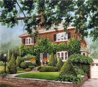 Bill Pullen, 'A City House', 2009, original Watercolor, 20 x 16  x 1 inches. Artwork description: 1758  A commissioned portrait of a city house located in the Rosedale neighbourhood of Toronto. ...