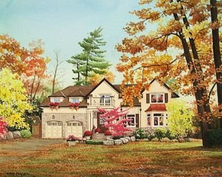 Bill Pullen; Canadian Fall Colours, 2011, Original Watercolor, 16 x 20 inches. Artwork description: 241  This house portrait of my clients Canadian home hangs in their Vienna apartment.  The painting captures the rich and vibrant colours of Fall in Ontario. ...