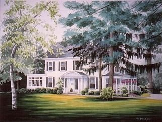 Bill Pullen; Classical Revival House, 2006, Original Watercolor, 16 x 12 inches. Artwork description: 241 A terrific example of the classical revival style of residential architecture in southern Ontario, Canada.  A commissioned house portrait. ...