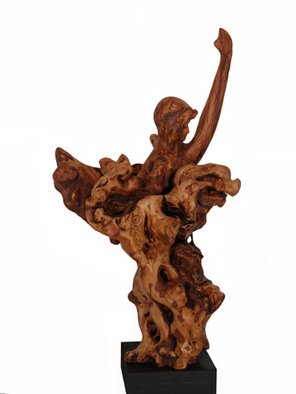 Tzipi Biran; Untitled, 2011, Original Sculpture Wood, 40 x 43 inches. Artwork description: 241 Made of 200 years old olive tree ...