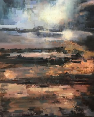 Bita Mohabbati; Untitled, 2016, Original Painting Oil, 80 x 100 cm. Artwork description: 241 landscape in abstract form...