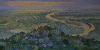 Blanca Moreno; Putumayo River, 2016, Original Painting Oil, 200 x 100 cm. Artwork description: 241 The Putumayo River seen from above...