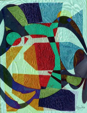 Blanca Ruth Casanova; Blue Wine, 2008, Original Mixed Media, 45 x 60 cm. Artwork description: 241  Visual textures of geometric forms describing the sweetness of wine. ...