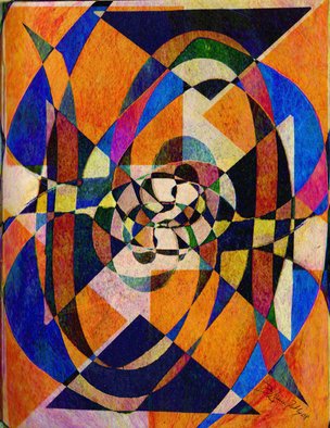 Blanca Ruth Casanova; Colored Spirals, 2008, Original Mixed Media, 45 x 60 cm. Artwork description: 241  Everything in life moves in a spiral form. ...