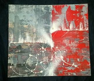 Boban Popov; War, 2016, Original Painting Acrylic, 50 x 45 cm. Artwork description: 241  War, painting acrylic, abstract, red, blood. ...