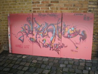 Helge W. Steinmann A.k.a. Bomber; Dream, 2006, Original Painting Other, 300 x 100 cm. Artwork description: 241  Print: Graffiti Art, Urban Art, Aerosol Art, Spraycan on wood             ...
