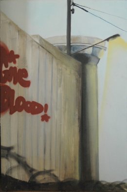 Helge W. Steinmann A.k.a. Bomber; Give Blood, 2009, Original Painting Other, 40 x 80 cm. Artwork description: 241 Graffiti Art, Urban Art, Aerosol Art, Spraycan on canvas      ...