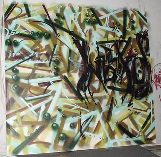 Helge W. Steinmann A.k.a. Bomber; Naxos, 2003, Original Painting Other, 250 x 250 cm. Artwork description: 241  Graffiti Art, Urban Art, Aerosol Art, Spraycan on canvas         ...