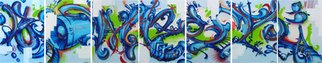 Helge W. Steinmann A.k.a. Bomber; Turbine Royal, 2003, Original Painting Other, 700 x 140 cm. Artwork description: 241 Graffiti Art, Urban Art, Aerosol Art, Spraycan ( acrylic) on canvas        ...