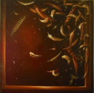 Bonie Bolen, 'Gravity', 2011, original Painting Oil, 14 x 14  x 1.5 inches. 
