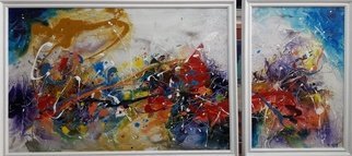Bore Minov; Confrontation, 2019, Original Painting Acrylic, 130 x 60 cm. Artwork description: 241 abstract...