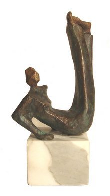 Bozena Happach; Equilibrium, 2004, Original Sculpture Bronze, 4 x 5 inches. 