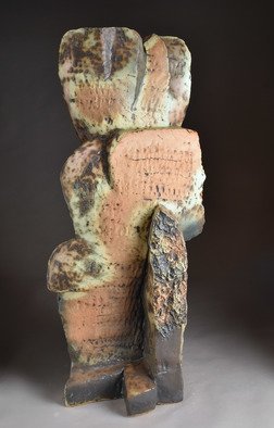 Robert Pulley; Heart, 2019, Original Sculpture Clay, 22 x 49 inches. Artwork description: 241 This tall, human scale ceramic sculpture is unique, hand built and fired to stoneware temperatures. It rests in the year around garden as easily as it does in the home or office. ...