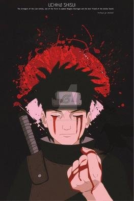 Martin Brad; Shisui Uchiha, 2016, Original Digital Art, 3 x 4 inches. Artwork description: 241 This is a digital drawing of the character Shisui Uchiha created by me and inspired by the Naruto movie.  In the photo is a boy with dark hair wearing a headband, eyes and hands bleeding profusely.  Drawn on a black background and behind the boy is a ...