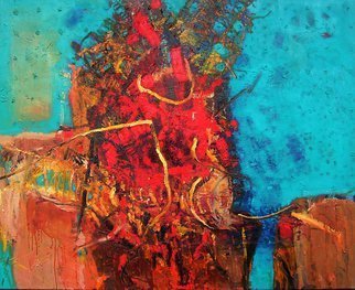 Arturas Braziunas; Cycle Island Red, 2013, Original Painting Oil, 110 x 90 cm. Artwork description: 241   Original oil artwork   ...