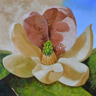 Arturas Braziunas; Magnolia, 2019, Original Painting Oil, 30 x 30 cm. Artwork description: 241 Original oil paintings on canvas direct from author, international delivery is available...
