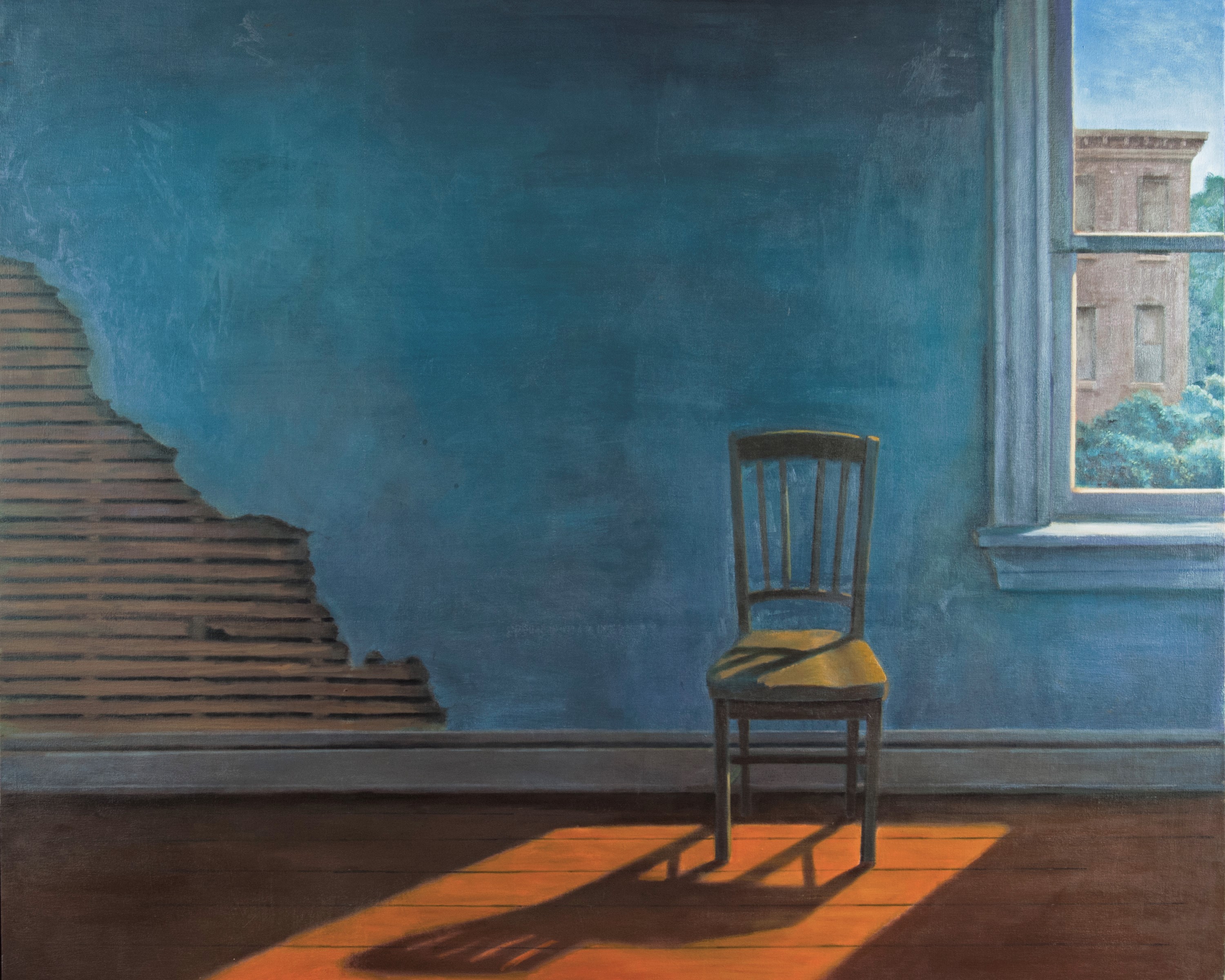 Christopher Brennan; Sun On An Empty Chair, 2006, Original Painting Oil, 60 x 50 inches. 