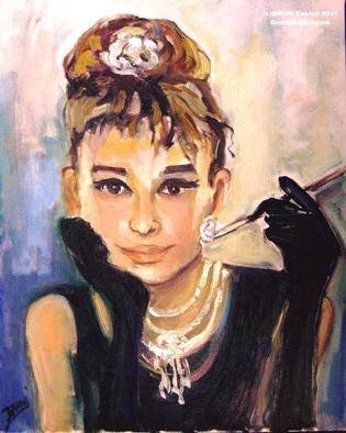 Bruni  Sablan; Audrey Hepburn By Bruni, 2018, Original Painting Oil, 24 x 30 inches. Artwork description: 241 Audrey Hepburn  Breakfast At Tiffany s  by BRUNIMedia: Oil on Canvas, Size: 24  x 30 , Cat : 1257Status: SOLDReproductions Available Call: 408- 298- 4700www. BRUNIJAZZART. com...