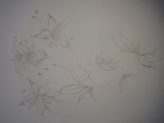 Ross Bryant; Natural Stem , 2013, Original Drawing Pencil,   inches. Artwork description: 241  Basic floral, A4 paper, smooth flowing lines with a sharp finnish. ...