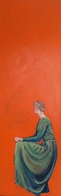 Bryce Brown; Woman On Orange, 2017, Original Painting Acrylic, 41 x 122 cm. Artwork description: 241 This is a return to the figure, uncompromised, no unnecessary detail or background decoration. Woman on Orange is painted in bold complimentary colours and incorporates my classic rendering of the figure in a strong, contemporary style. ...