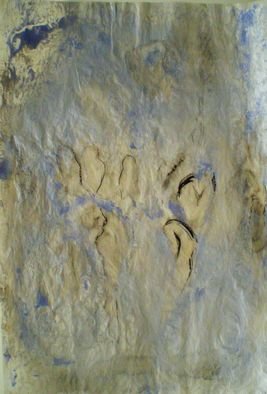 Bridget Busutil; Traces In The Sand, 2008, Original Other, 40 x 62 cm. Artwork description: 241  beeswax and pigments on rice paper, posed on white paper. Very delicate subtle work. ...