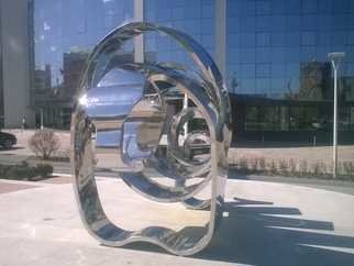 Igor Buzwer; Zubr, 2018, Original Sculpture Steel, 102.5 x 250 cm. Artwork description: 241 sculptures, stainless steel sculptures, sculptures for the Park, fountain sculptures...