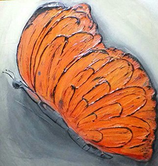 Catherine Anderson; Monarch, 2017, Original Bas Relief, 24 x 24 inches. Artwork description: 241 large monarch butterfly...