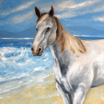 Carin Janse Van Rensburg; Horse On Beach, 2012, Original Painting Oil, 31 x 24 inches. 