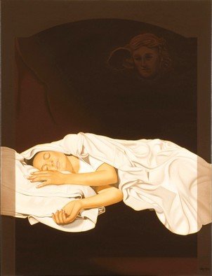 Carlos Dugos; The Visit Of Hypnos, 2007, Original Painting Oil, 89 x 116 cm. 