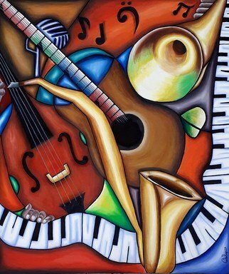 Carlos Duque; Smooth Jazz, 2020, Original Painting Oil, 120 x 100 cm. Artwork description: 241 This artwork was inspired by the musical harmonies of jazz.  It gives the viewer a feeling of harmony and happiness with the colors used in this work following the musical theme.  The main inspiration for this work was my mother, thanks to her. ...