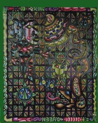 Pentagram Carolingiantoad; THE MAN AND CAROLINGIAN TOAD, 1997, Original Painting Tempera, 150 x 180 cm. Artwork description: 241 modern carolingian art.original painting CONTACT ARTIST.photos and scketches are still exists.PAYMENT METHORD: PAY PAL...