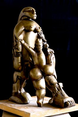 Catalin Geana; Encounter Alien Gods, 2012, Original Sculpture Bronze, 25 x 70 inches. Artwork description: 241 Bronze sculpture, Alien Gods - Encounter by Catalin Geana...