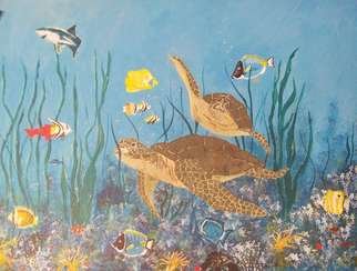 Craig Cantrell; Life At The Coralreef, 2010, Original Painting Oil, 18 x 24 inches. Artwork description: 241    Seascape, sealife, painting, art, Nature ...