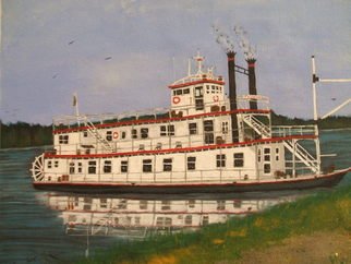 Craig Cantrell; River Boat, 2009, Original Painting Acrylic, 20 x 17 inches. Artwork description: 241      river BoatOriginal $300. 00 only the original is FramedCanvas print $150. 00Photo print $50. 00  ...