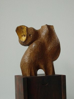 Cecile Tissot; Petit Support , 2009, Original Sculpture Wood, 15 x 15 cm. Artwork description: 241  Carved oak in small box ...